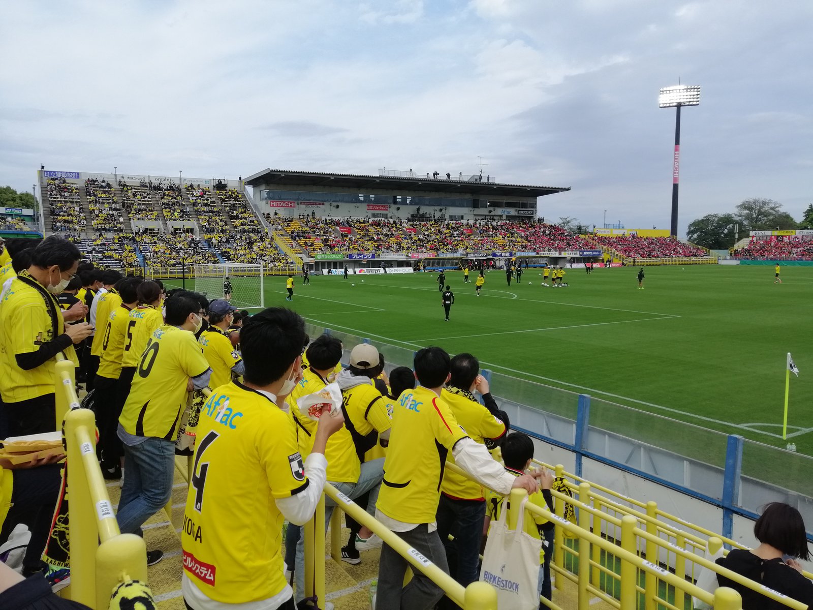 A football stadium with fans